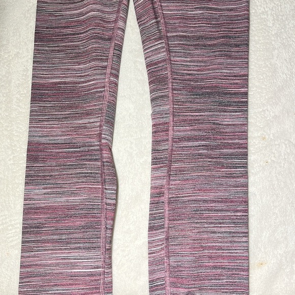 LIMITED EDITION Lululemon Pink & Gray Striped Leggings - Size - Picture 5 of 6